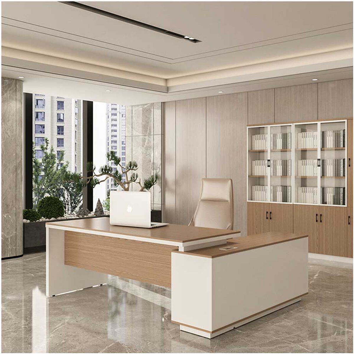 Escritorio Rodler Legend Café 180 x 170 cm.