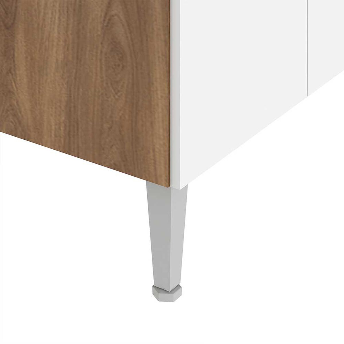 Mueble de Cocina Base Vekkahome Evandro 1 Cajón 3 Puertas Blanco