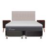 Box Spring CIC Base Dividida King Ortopedic Advance + Respaldo + 2 Veladores Tigris