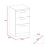 Mueble Inferior TuHome Manchester 1 Puerta 3 Cajones Wengue
