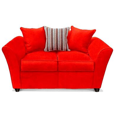 Sofá Elegant Detail Minesota 2 Cuerpos Tela Rojo