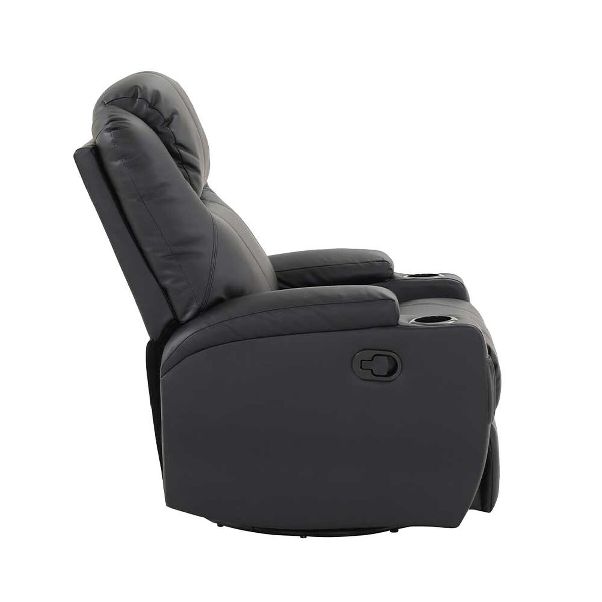 Bergere Multifunción Mecedora Giratorio con Masaje Zoy Home Lhasa PU Negro