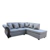 Sofá Seccional Diseño A&M Home Valeria Derecho 5 Cuerpos Gris