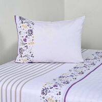 Juego de Sábanas American Family 1.5 Plazas 144 Hilos Adel Gris