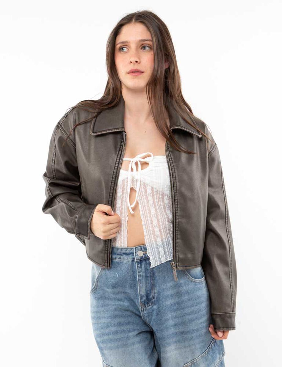 Chaqueta Ecocuero Mujer Icono