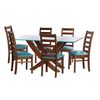 Juego de Comedor Latam Home Alicante 6 Sillas Turquesa