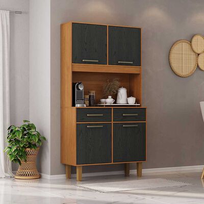 Imagen 2 del producto Mueble de Cocina Casanova Borja 4 Puertas 2 Cajones Negro Café