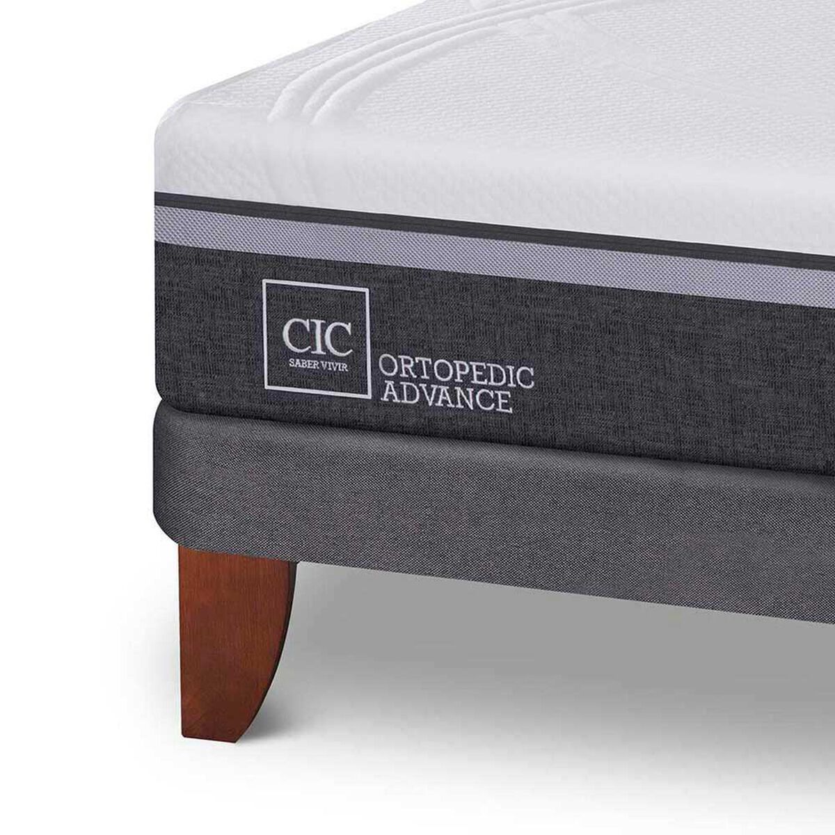 Cama Europea CIC Base Dividida 2 Plazas Ortopedic Advance + Set 2 Almohadas Da Soft Sleep