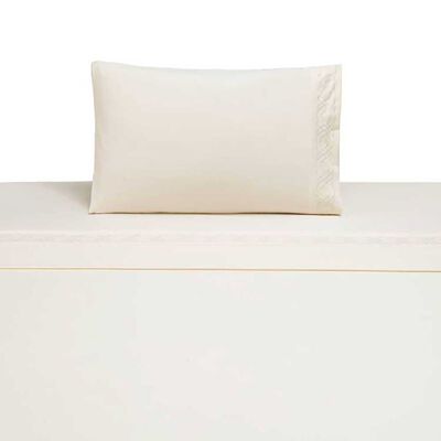 Imagen 1 del producto Juego de Sábanas Illusions 1 Plaza Bordada Wolf Crema