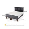 Cama Europea CIC Base Dividida 2 Plazas Smart + Respaldo Torino Negro