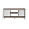 Rack TV Mobikit Atlanta Hasta 50" Roble Santana Blanco