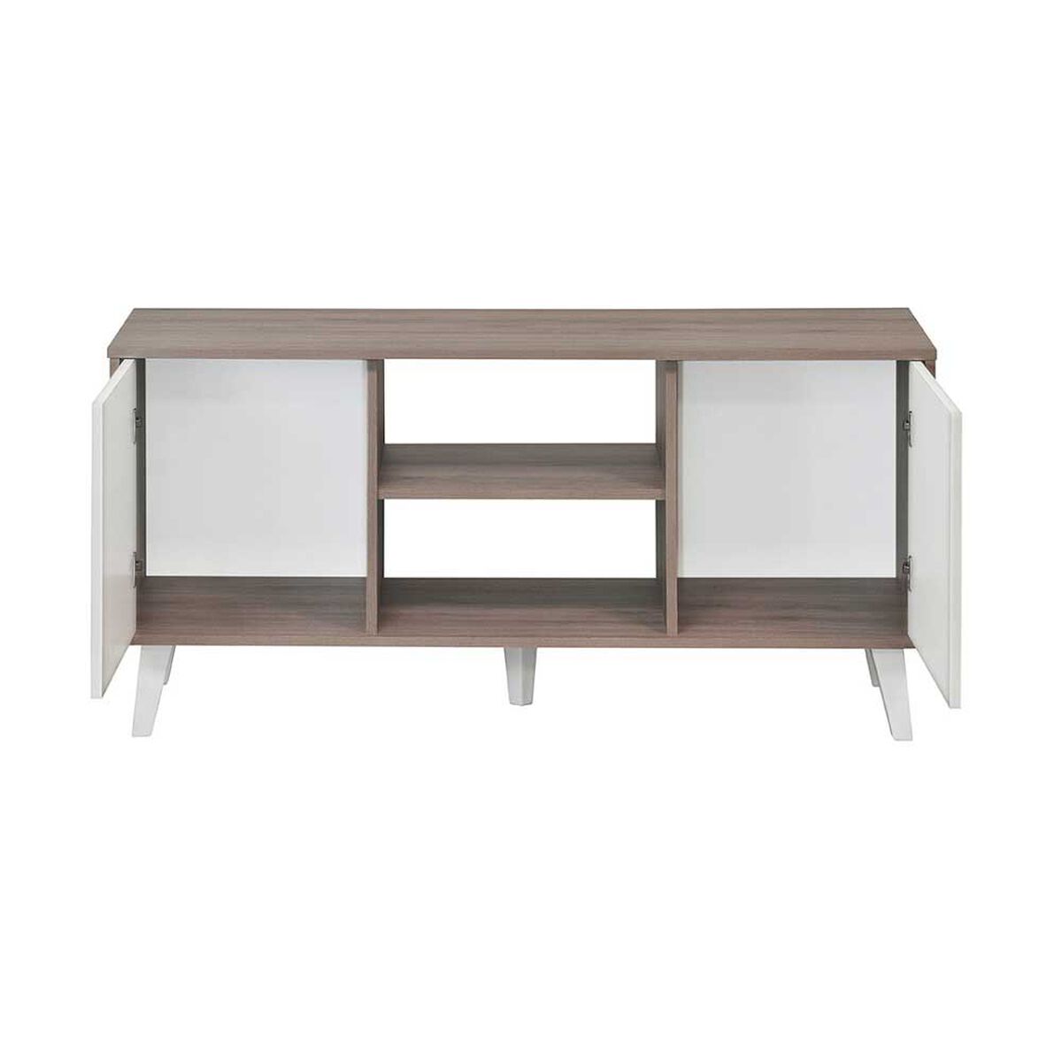 Rack TV Mobikit Atlanta Hasta 50" Roble Santana Blanco