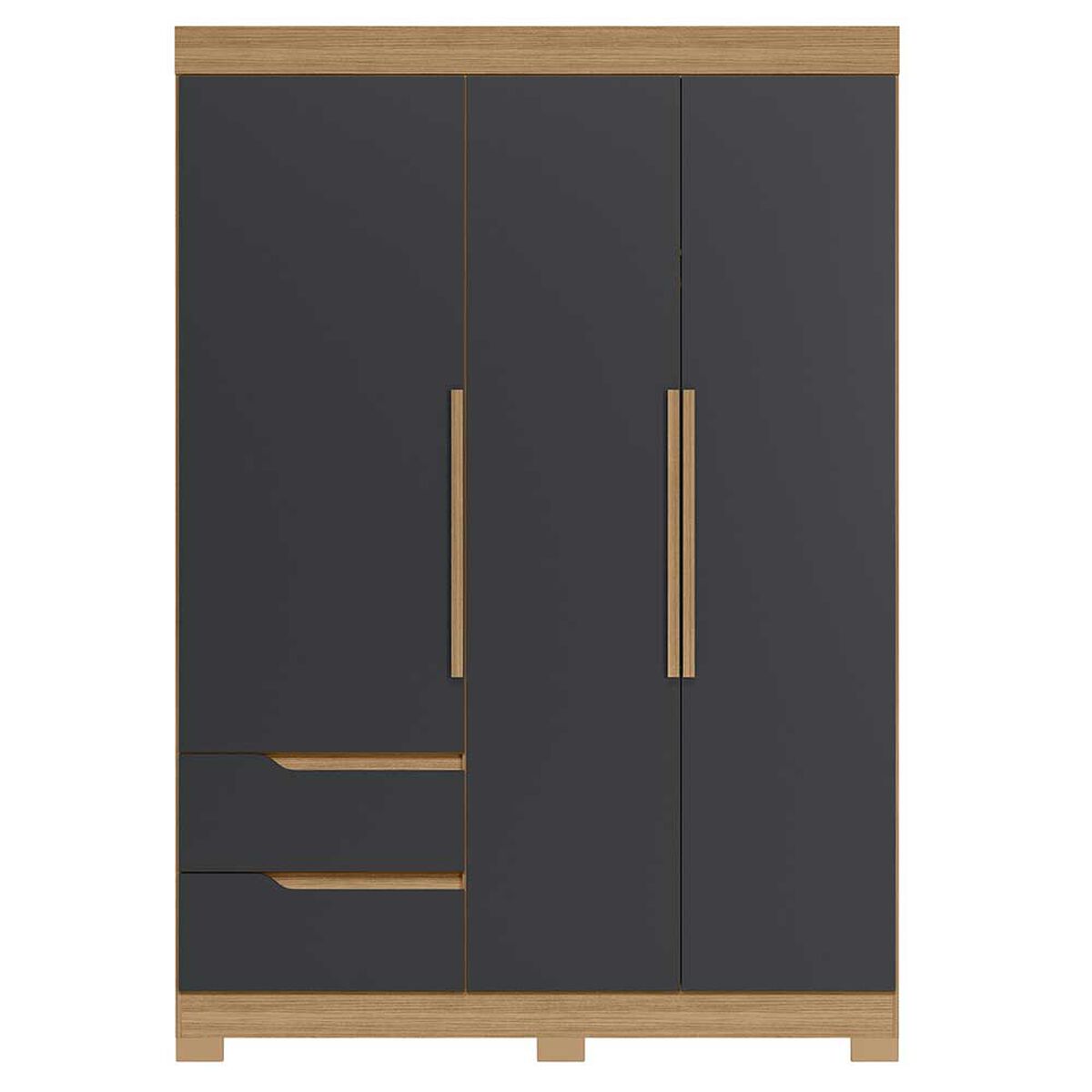 Clóset Vekkahome Vivacce 3 Puertas 2 Cajones Negro Café