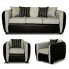 Juego de Living Elegant Detail Oklahoma Sof&aacute; 3 Cuerpos + Dos Sillones 1 Cuerpo Gris Plata