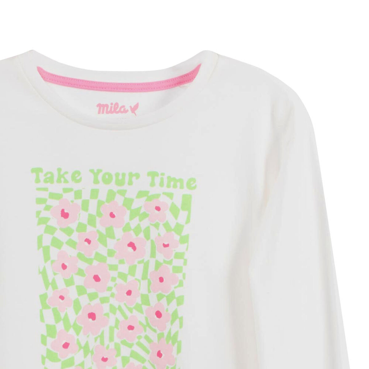 Polera Manga Larga de Algodón Niña Mila