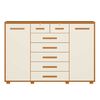 C&oacute;moda Vekkahome Fontana 2 Puertas 7 Cajones Beige