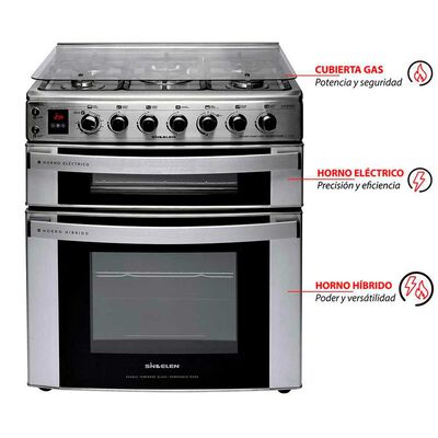 Imagen 1 del producto Cocina a Gas/Eléctrica Sindelen CH-770DHIN 5 Quemadores
