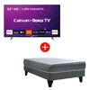 Combo LED 32" Caixun C32V1HR Smart TV HD + Cama Europea Celta 1,5 Plaza Cádiz