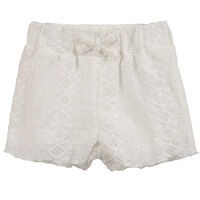 Short Encaje Niña Chess Blanco