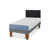 Cama Europea CIC 1,5 Plazas Excellence + Respaldo Villarrica Negro
