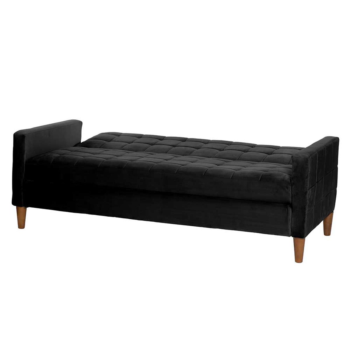 Futón Latam Home Genova Velvet 3 Cuerpos Negro