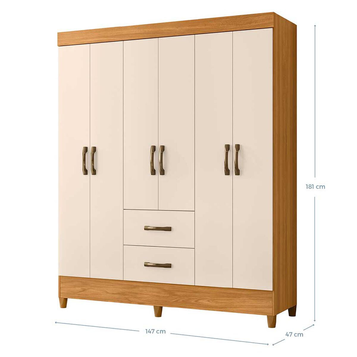Clóset Vekkahome Mobi 6 Puertas 2 Cajones 