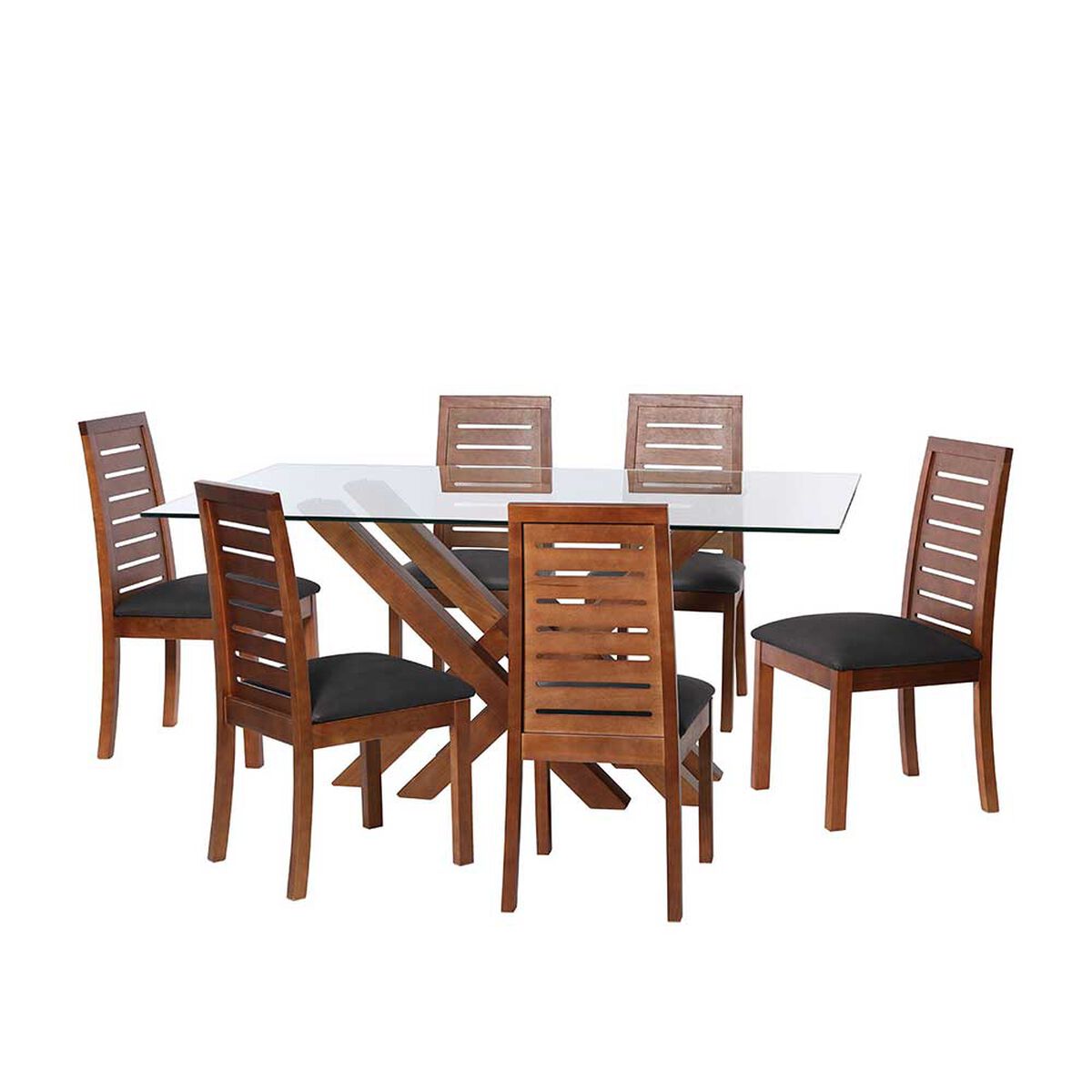 Juego de Comedor Latam Home Merida 6 Sillas Negro