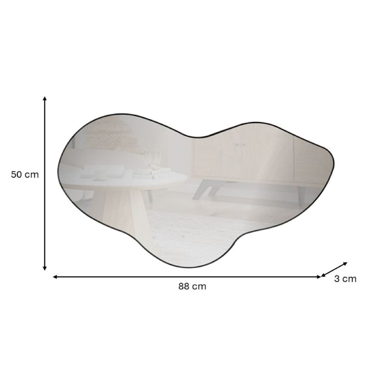 Espejo Roca Orgánico 88 cm.