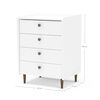 Cómoda Vekkahome Luisiana 4 Cajones Blanco 