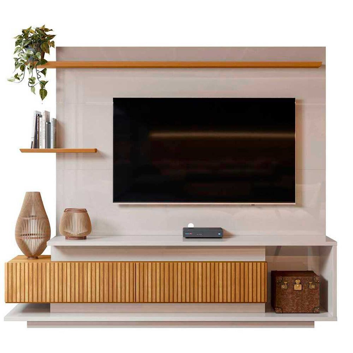 Panel TV Onessta Istambul Off White Perolizado Hasta 75"