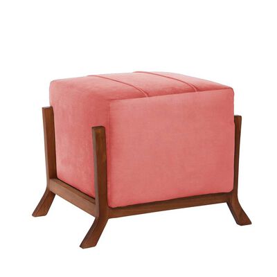 Pouf Latam Home Marsella Tela Velvet Palo Rosa