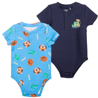 Pack 2 Body Manga Corta de Algodón Chess Baby