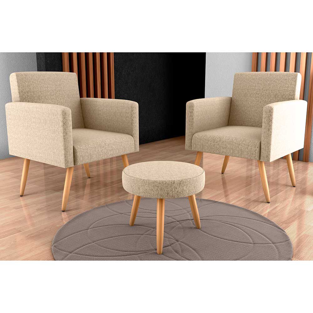 DECOCASA POLTRONAS DALLAS CON PUFF E-486