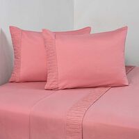 Juego de Sábanas American Family King Plizada Rosa