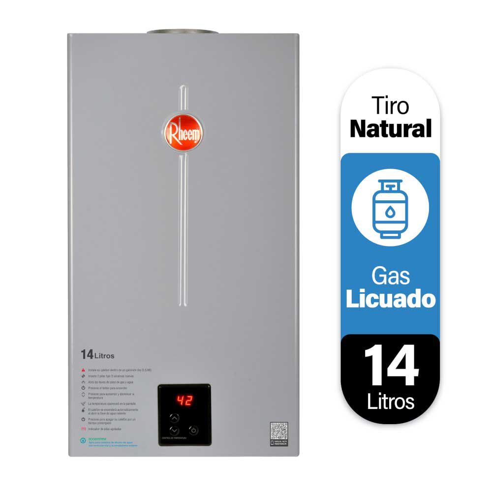 Calefont Tiro Natural Rheem Gas Licuado 14 L