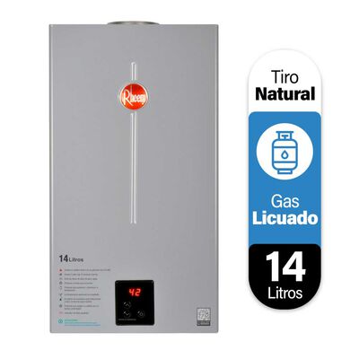 Imagen 1 del producto Calefont 14 litros Gas licuado Tiro natural Rheem