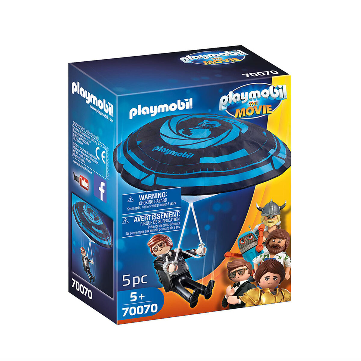 Set Rex Dasher con Paracaídas de Playmobil Movie