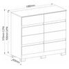 Cómoda Vekkahome Lara 8 Cajones Blanco
