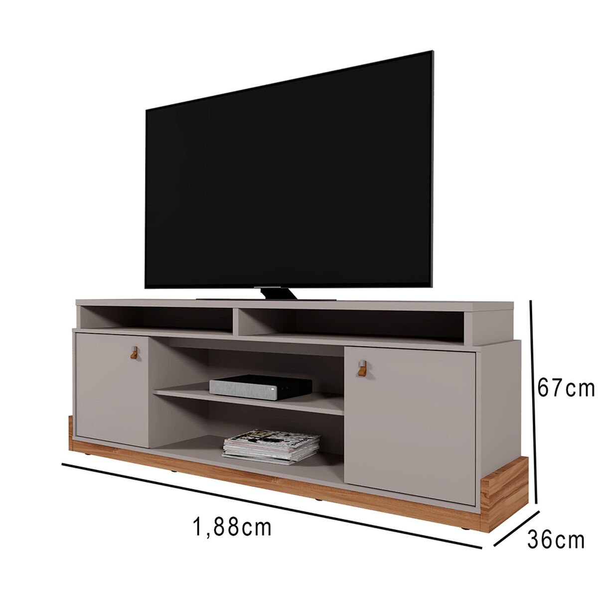 Rack TV Vekkahome Montana 65" Pulgadas Gris