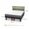 Cama Europea CIC Base Dividida King Anatomic + Respaldo Dublin Olivo