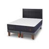 Cama Europea CIC Base Dividida King Grand Premium + Respaldo Milan Negro