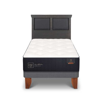 Cama Europea CIC 1,5 Plazas Premium + Respaldo Torino
