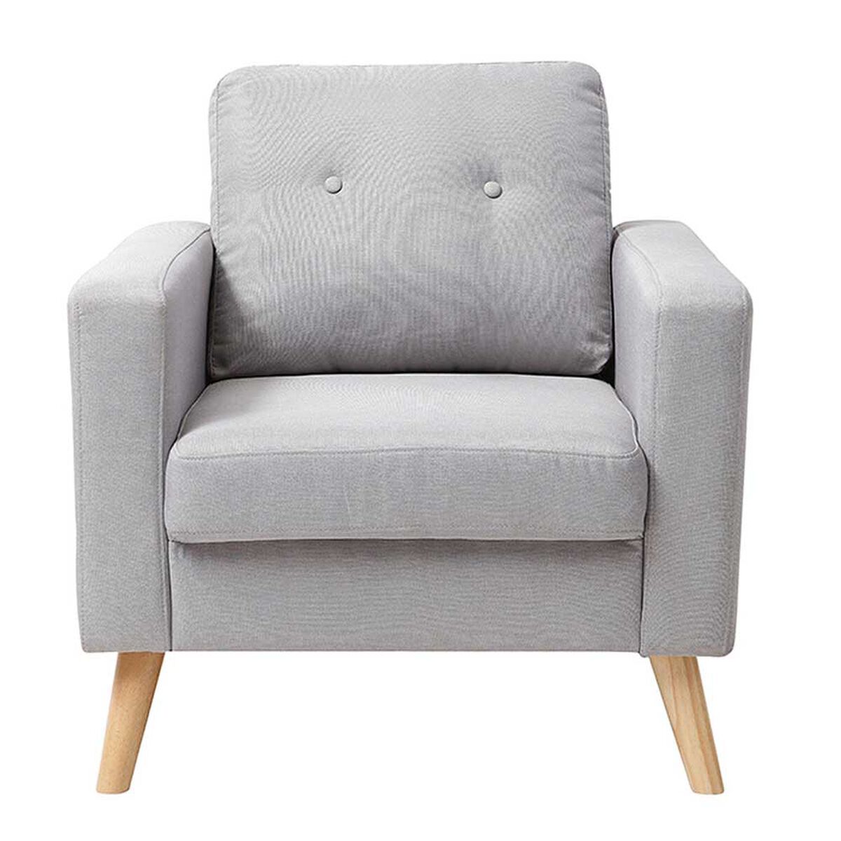Sofá Vekkahome Alvin 1 Cuerpo Gris Claro Pastel