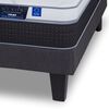 Cama Europea Flex 1,5 Plazas Nexus Box + Respaldo Tubular Beige