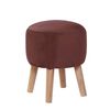 Pouf Latam Home Nantes Tela Velvet Chocolate