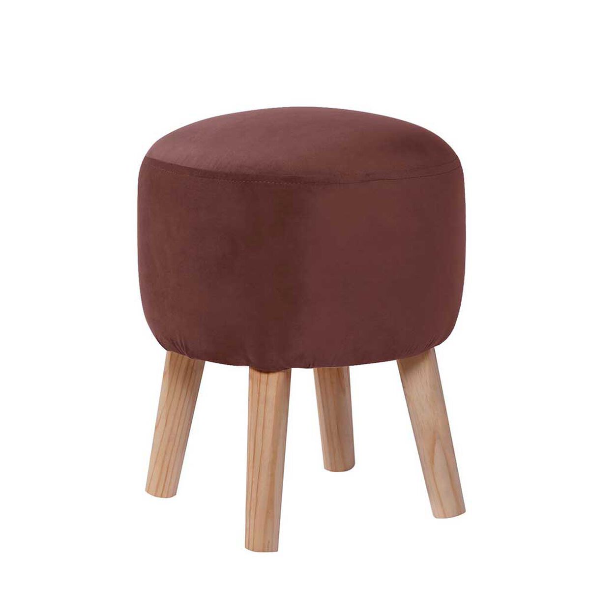 Pouf Latam Home Nantes Tela Velvet Chocolate
