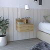 Velador Rectangular TuHome Dreams 1 Cajón Macadamia