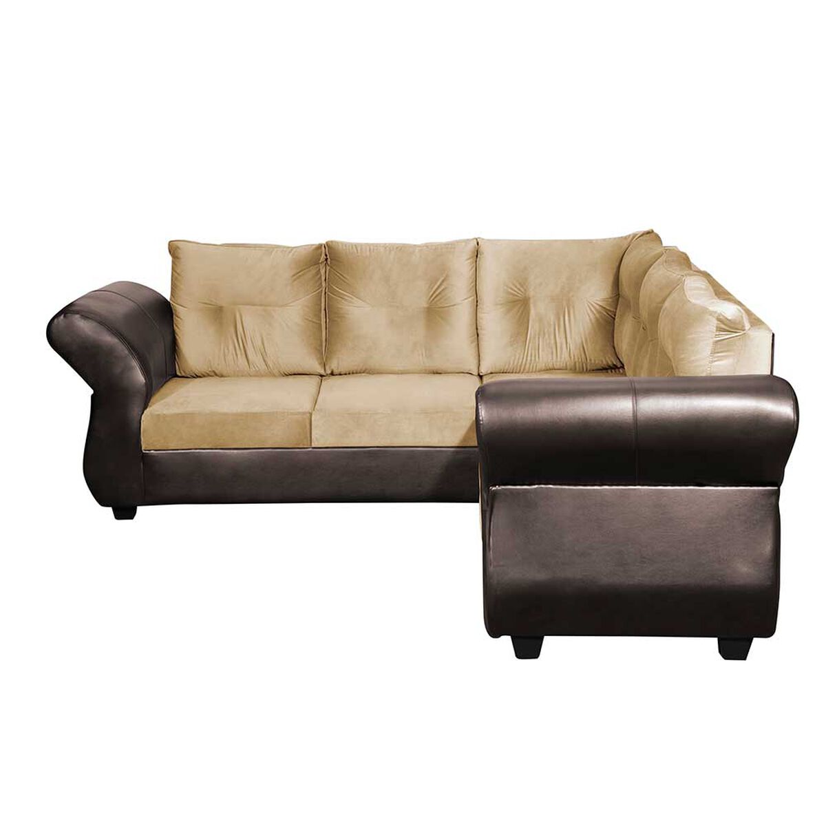 Sofá Seccional Diseño A&M Home Emma Derecho 5 Cuerpos Beige