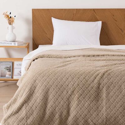 Imagen 1 del producto Frazada Mashini JQD Sh Atlantic 1.5 Plazas Beige