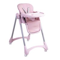 Silla de Comer Bebe Reclinable Plegable Easy Eat Rosada Bebesit